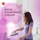 AFRA Steam Iron, 2200W, 430ml Capacity, White And Purple, Ceramic Coated Soleplate, Vertical Steam, ESMA Approved, AF-2200IRWP, 2 Years Warranty
