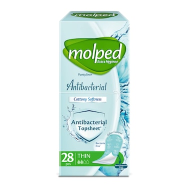 مولبد فوط يومية بحماية ضد البكتيريا رفيعة - 28 قطعة