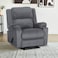 In House Velvet Rocking &amp; Rotating Recliner Chair - Grey - AB02
