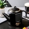 European Gift Set Modern Black Ceramic Afternoon Tea Teapot Cups Coffee Tea Set With Porcelain Tray