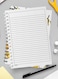 Lowha Spiral Notebook With 60 Sheets And Hard Paper Covers With Lemons Design, For Jotting Notes And Reminders, For Work, University, School