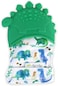 Itzy Ritzy Silicone Teething Mitt &ndash; Soothing Infant Teething Mitten With Adjustable Strap, Crinkle Sound And Textured Silicone To Soothe Sore And Swollen Gums, Dinosaur