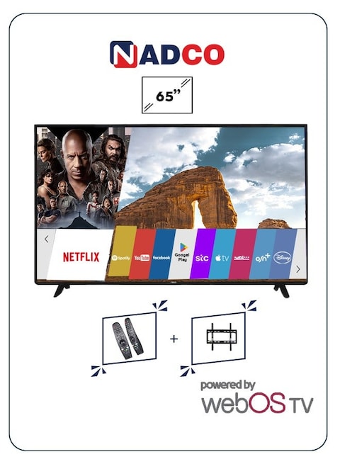 تليفزيون فلات سمارت - 65 بوصة - NC-65T4K - WebOS - 4K Ultra H