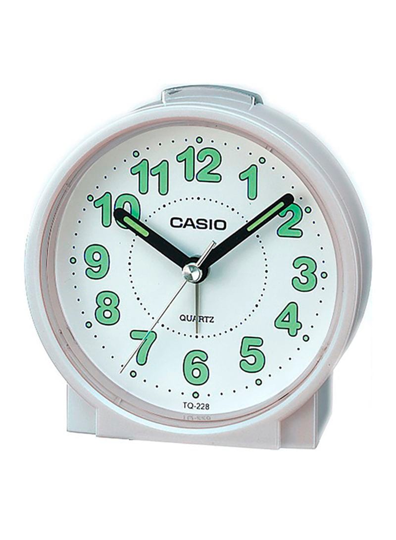 Buy Casio - Round Analog Alarm Clock White Online | Carrefour UAE