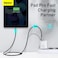 Baseus 30W USB C PD Fast Charger 1 Port Type-C and Dual Port QC3.0 Quick Wall Adapter EU Plug White