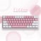 Redragon K617 Fizz 60% Wired RGB Gaming Keyboard, 61 Keys Compact Mechanical Keyboard w/White and Pink Color Keycaps