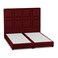 In House Berlin Linen Bed Frame - Single - 200x100cm - Burgundy
