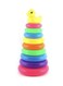 Generic Rainbow Ring Stacking With Duck Toy