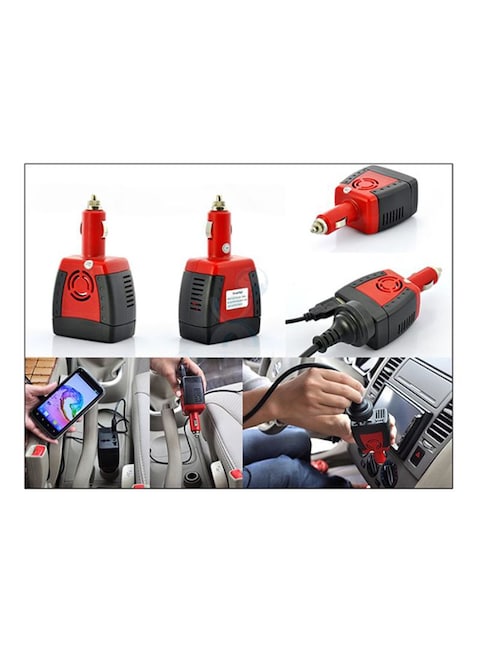 Generic USB Car Power Inverter Black/Red