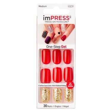 imPRESS Press-On Manicure Accent Break Dawn False Nails Set BIPAM014 Multicolour 30 count