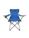 Generic كرسي حديقة قابل للطي بحامل كوب - مريح - مناسب لجميع الأوزان - سهل الحمل والتخزين - أزرق
