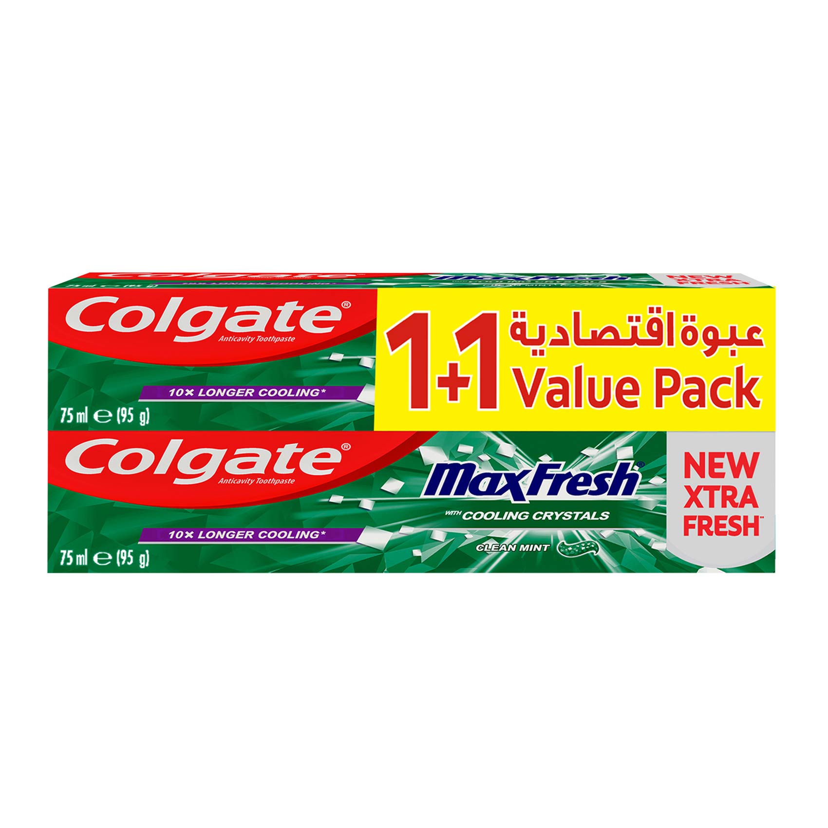 كولجيت ماكس فريش معجون أسنان بالنعناع 75 مل × 2