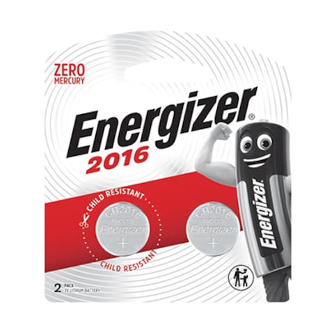 Energizer Battery Coin Lithium 2016 3V Pack Of 2