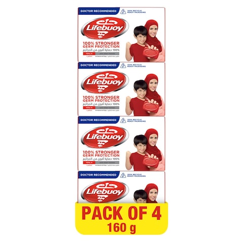 Buy Lifebuoy Antibacterial Soap Bar  Total 10 for 100% Stronger Germ Protection  Hygiene 160g Pack of 4 in UAE