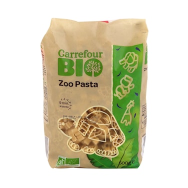كارفور بيو باستا عضوية بأشكال حيوانات مختلفة 500غ