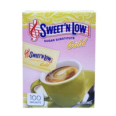 Sweet N Low Gold Sugar Substitute Sachets Pack of 12 x 100 Pieces