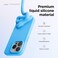 elago Liquid Silicone for iPhone 15 PRO case cover Full Body Protection, Shockproof, Slim, Anti-Scratch Soft Microfiber Lining - Ocean Blue