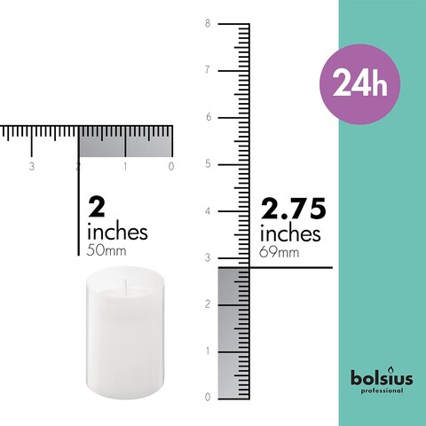 Bolsius Relight Refills / Votive Candles, 64/52mm, Tray of 20 Candles - Red