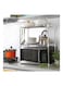 Telescopic Microwave Oven Storage Rack Silver 51x26x5centimeter