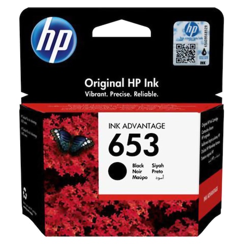 HP 653 Black Original Ink Cartridge  3YM75AE