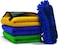 Microfiber Cleaning Cloth For Cars With Washing Sponge, Multicolor, (3+1) Set (40X40 Cm)