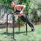 Sky Land Fitness Heavy Duty Dip Stands, Portable Functional Stength Training Dip Stand With Safety Connector, Workout Dip Bar Station Stabilizer Parallettes Push Up Stand Black, EM-1870