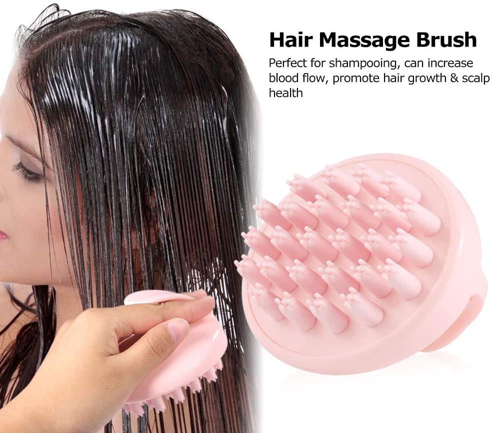 Generic Hair Massage Brush Shampoo Scalp Massage Brush Head Massager Silicone Comb Scalp Shower Hair Brush