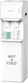 Nobel Water Dispenser, Hot &amp; Cold, 2 Taps, Compressor Cooling, 5L/H Heating, 2L/H Cooling, Silicon Water Outlet Pipes NWD1603 White
