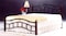 Galaxy Design Wood &amp; Steel Bed With Wooden Legs Cherry Brown- Double Size ( L x W x H ) 190 x 120 x 70 cm Model GDF-6888.No Installation included &amp; No Warranty.