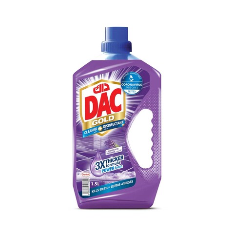 Dac Gold Disinfectant Cleaner Lavendar With Covid Sticker 3L