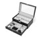 Generic-CK828 12 Slots Watch Case Watch Organizer with Jewelry Drawer for Storage and Display