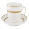Shallow Tea Cup With Saucer Set White 200ml 12 PCS