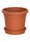 Cosmoplast Plastic Round Flower Pot With Tray Terracotta 10inch