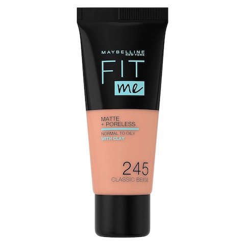 Maybelline New York Fit Me Matte and Poreless Foundation - 30ml - 245 Classic Beige