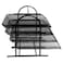 Lavish Desk Deposit Tray 4 Layer, A4 Letter Paper Document Wire Mesh Storage Organizer, Black