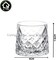 Liying Elegant Design Rotatable Tumbler Crystal Drinking Glass with Creative Coasters for Scotch,Bourbon,Cocktails 1#