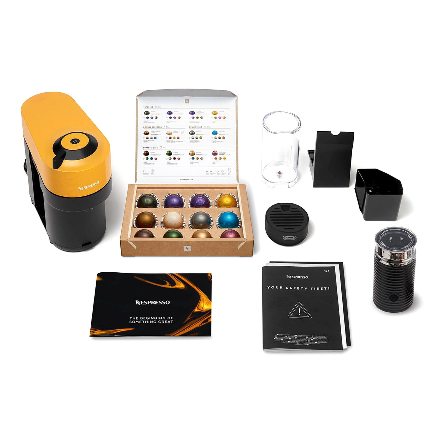 Nespresso Vertuo Pop Coffee Maker Mango Yellow