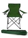 الصقر - كرسي تخييم / كرسي رحلات / كرسي خارجي داعم يدوي مع حامل اكواب مع حقيبة للحمل (اخضر)