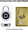 Eseesmart Fingerprint Padlock, Locker Bluetooth, Mobile App, Smart Padlock With Keyless Biometric, Water Resistant, Suitable For Gym, School, Bike, Luggage Bags, And Storage (Silver-P5Bf)