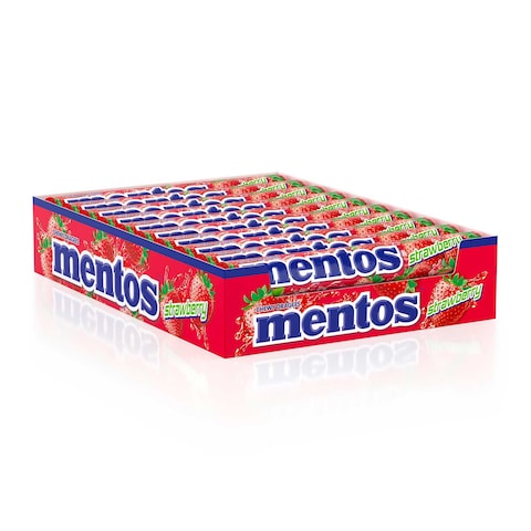 Mentos Strawberry Chewy Dragees 38g