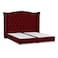 In House Al Dimashqi Linen Bed Frame - King - 200x180cm - Burgundy