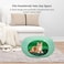 Cat bed for small pets and kittens, Comfortable and durable plastic donut cat bed with Removable cushion and Non-slip bottom, Semi-closed waterproof pet bed 50 cm (Green)