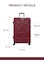 PARA JOHN 3-Piece Hard Side ABS Luggage Trolley Set 20/24/28 Inch Burgundy
