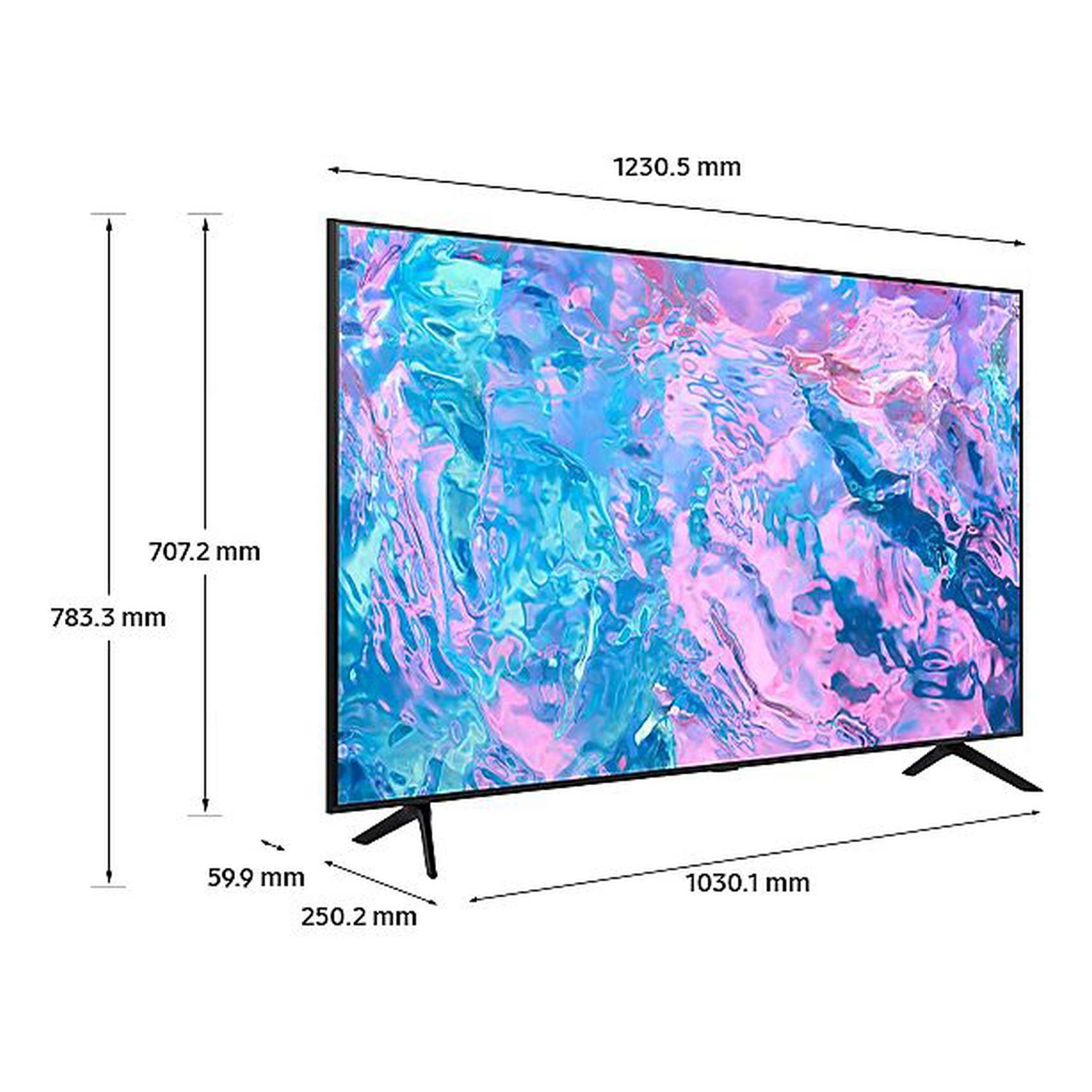 Samsung CU7000 Series 55-Inch UHD Smart LED TV UA55CU7000UXZN Black