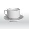 Generic 6-Piece Tea Cup And Saucer Set - White 180ml