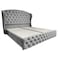 In House Serin Velvet Bed Frame - Queen - 200x140 cm - Gray