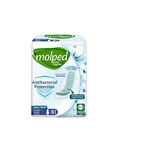 Molped Extra Hygiene Sanitary Pads - Long - 8 Pad