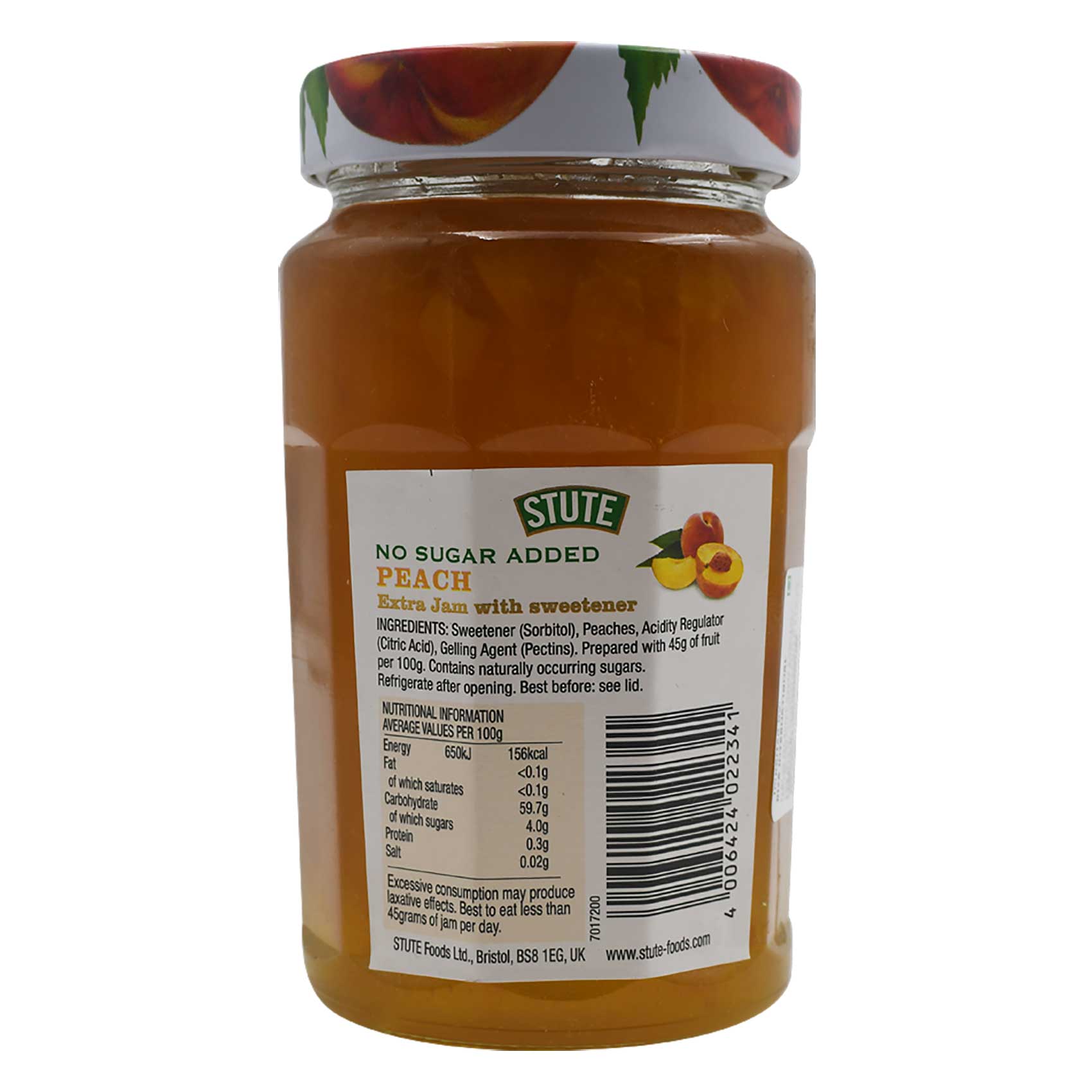 Stute Extra Jam Peach Sugar Free 430 Gram product thumbnail 2