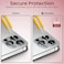 Moxedo Camera Lens Protector, 9H Tempered Glass, Aluminum Alloy Individual Ring Camera Cover Screen Protector Compatible for iPhone 12 Pro 6.7 inch (SILVER)