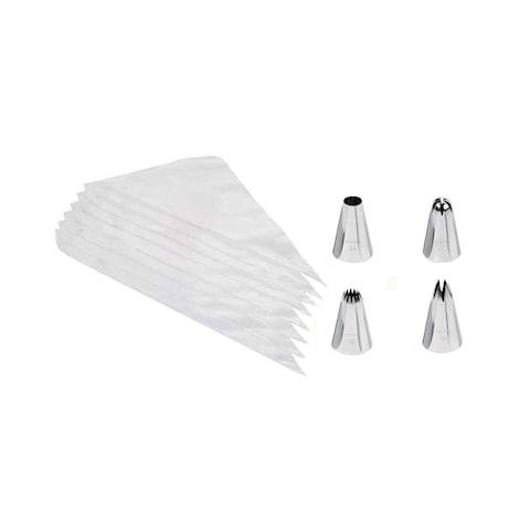 Wilton Cupcake Decorating Set White And Silver 12 PCS